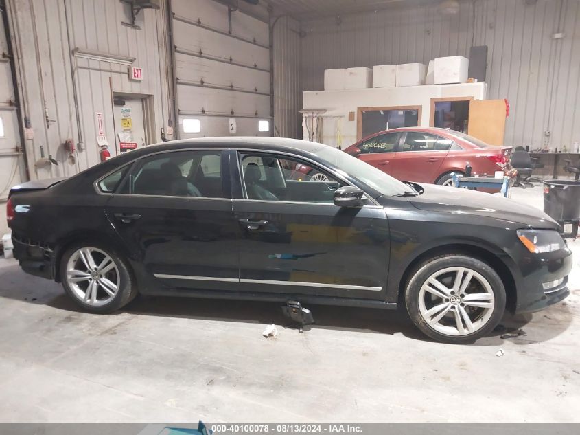 2013 Volkswagen Passat 2.0L Tdi Sel Premium VIN: 1VWCN7A39DC067181 Lot: 40100078