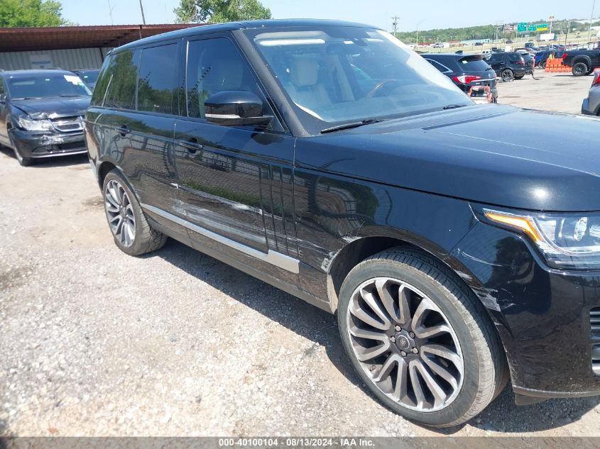 2016 Land Rover Range Rover 5.0L V8 Supercharged VIN: SALGS2EFXGA274238 Lot: 40100104