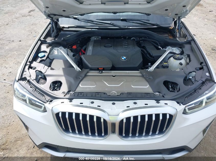 2022 BMW X3 xDrive30I VIN: 5UX53DP0XN9N42072 Lot: 40100228