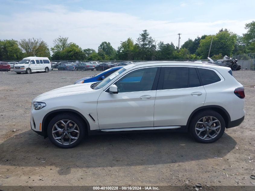 2022 BMW X3 xDrive30I VIN: 5UX53DP0XN9N42072 Lot: 40100228