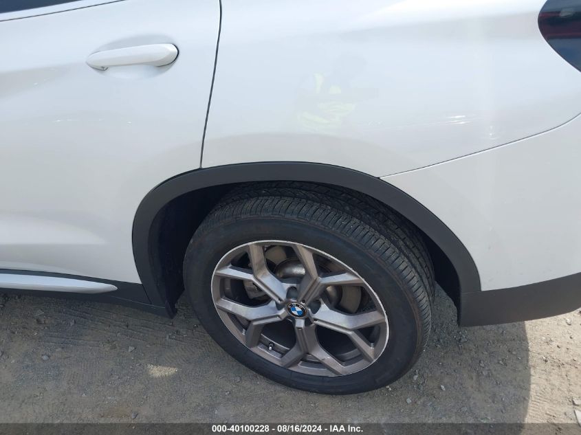 2022 BMW X3 xDrive30I VIN: 5UX53DP0XN9N42072 Lot: 40100228