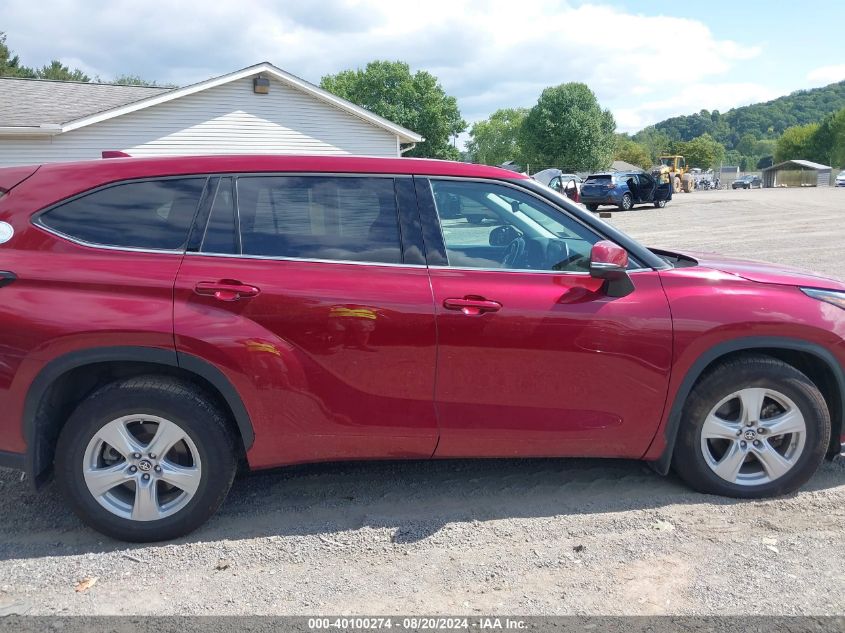 2021 Toyota Highlander L/Le VIN: 5TDBZRBH1MS086797 Lot: 40100274