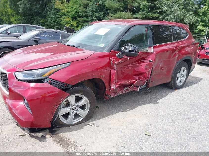 2021 Toyota Highlander L/Le VIN: 5TDBZRBH1MS086797 Lot: 40100274