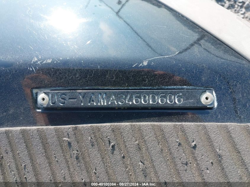 2006 Yamaha Fx Cruiser VIN: YAMA3460D606 Lot: 40100384