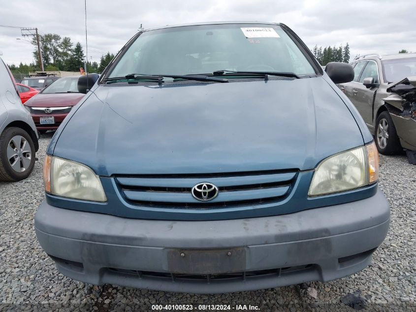 2002 Toyota Sienna Le VIN: 4T3ZF13C82U483236 Lot: 40100523