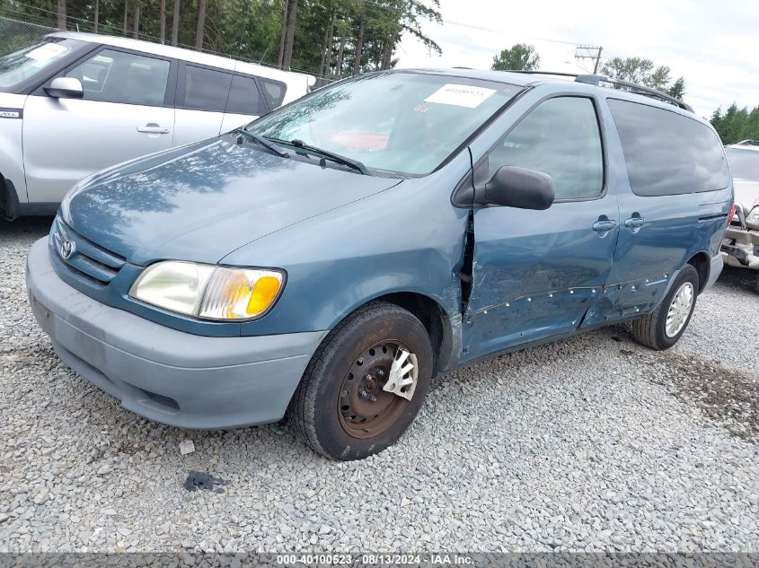 2002 Toyota Sienna Le VIN: 4T3ZF13C82U483236 Lot: 40100523