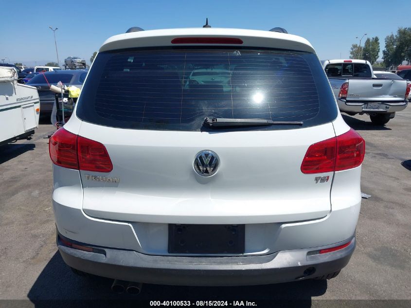 2016 Volkswagen Tiguan S VIN: WVGAV7AX6GW596356 Lot: 40100533