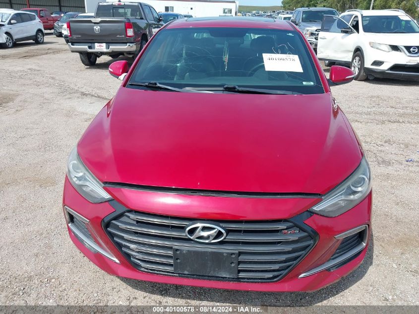 2018 Hyundai Elantra Sport VIN: KMHD04LB3JU452892 Lot: 40100578