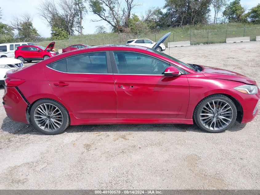 2018 HYUNDAI ELANTRA SPORT - KMHD04LB3JU452892