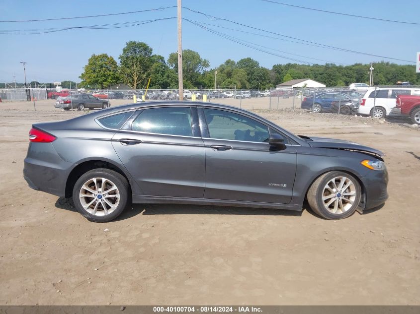 2019 Ford Fusion Hybrid Se VIN: 3FA6P0LU6KR147128 Lot: 40100704