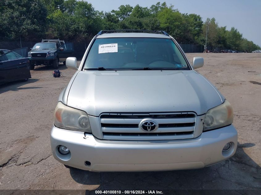 2005 Toyota Highlander Limited VIN: JTEEP21A850119812 Lot: 40100810
