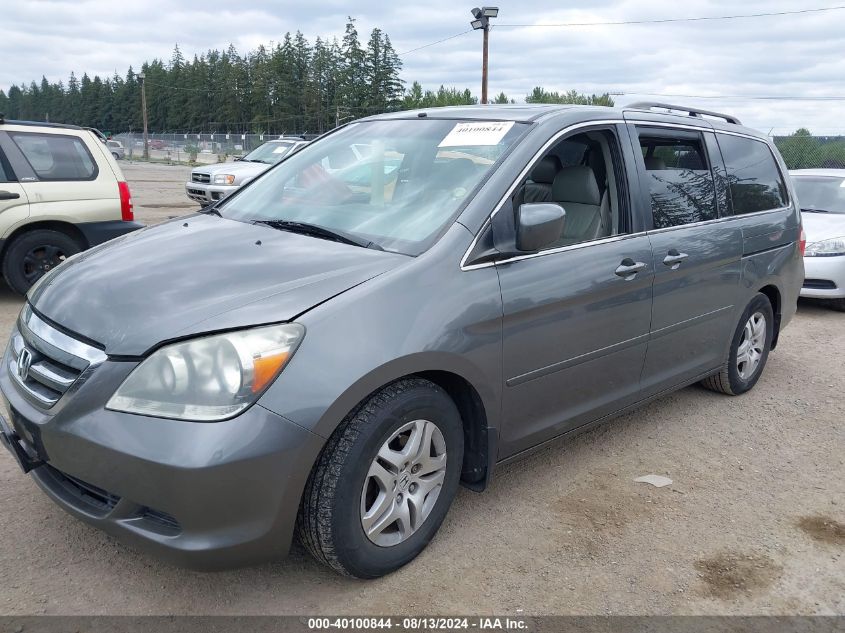 2007 Honda Odyssey Ex-L VIN: 5FNRL38617B462166 Lot: 40100844