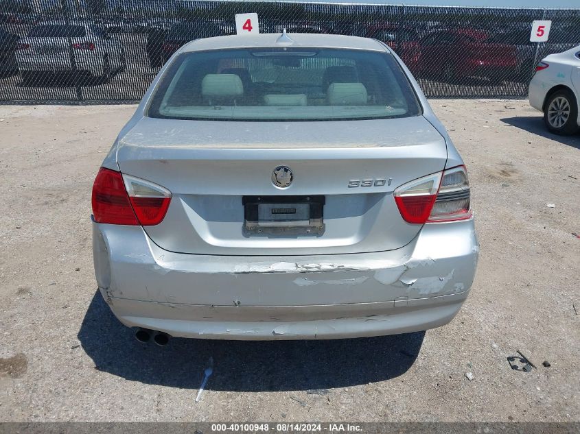 2006 BMW 330I VIN: WBAVB33536KR79807 Lot: 40100948