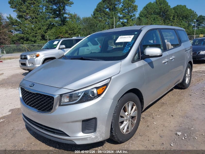 2017 Kia Sedona L VIN: KNDMA5C12H6279606 Lot: 40101226