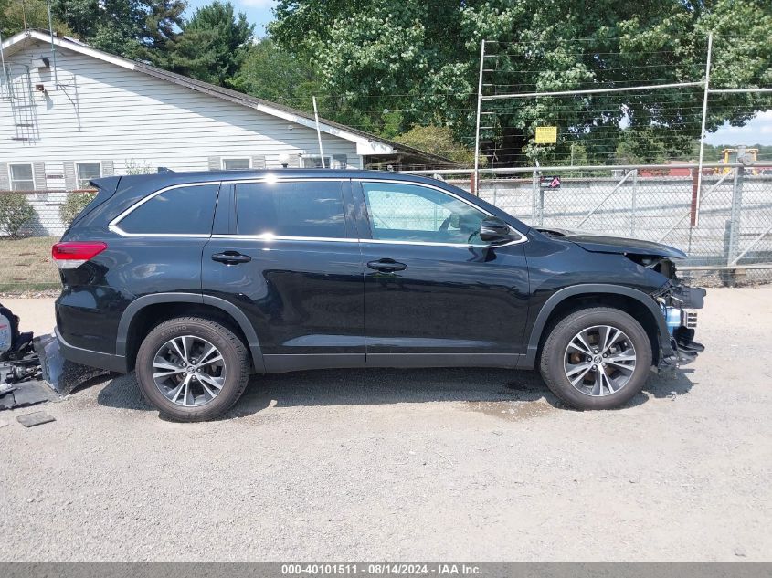 2019 Toyota Highlander Le Plus VIN: 5TDZZRFH4KS342632 Lot: 40101511