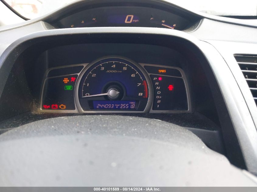 2009 Honda Civic Lx VIN: 2HGFA16539H314039 Lot: 40101589