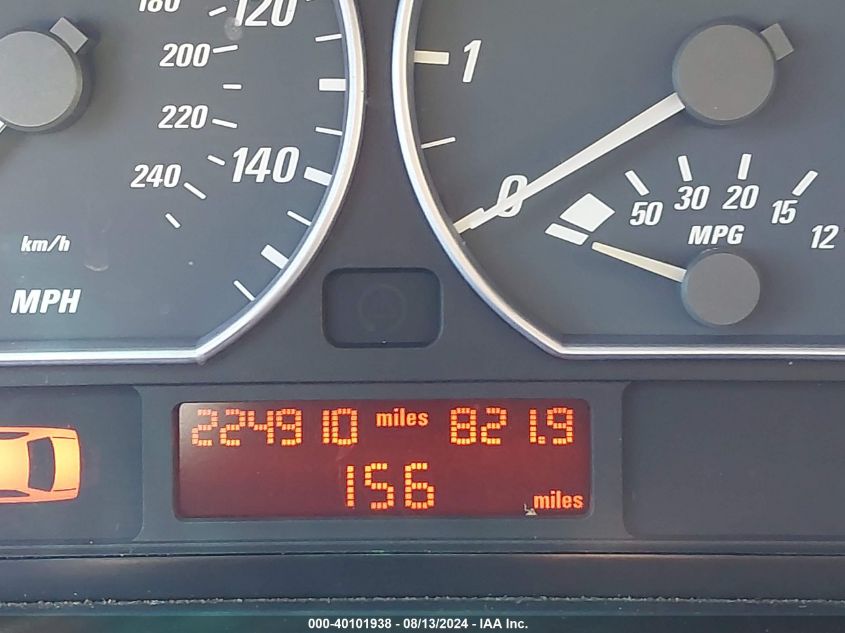 2001 BMW 330Ci VIN: WBABN53461JU20974 Lot: 40101938