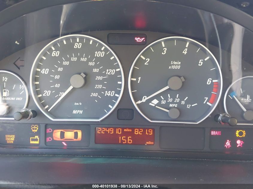 2001 BMW 330Ci VIN: WBABN53461JU20974 Lot: 40101938