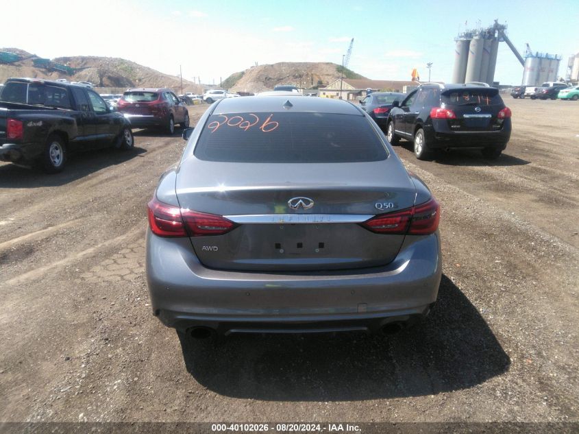 2020 Infiniti Q50 Sport Awd VIN: JN1EV7AR6LM252493 Lot: 40102026