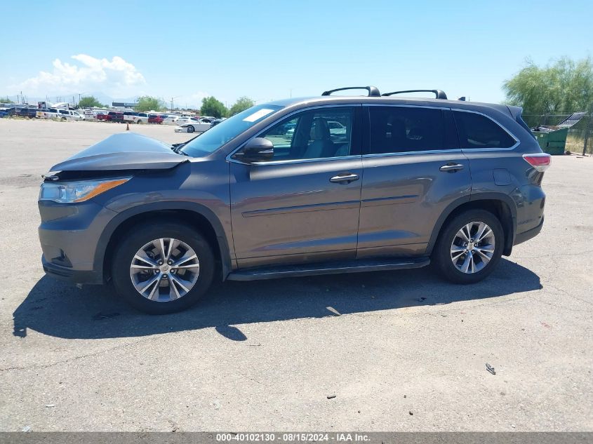 2014 Toyota Highlander Le Plus V6 VIN: 5TDBKRFHXES008180 Lot: 40102130