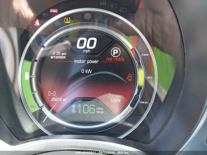 2017 Fiat 500E Battery Electric VIN: 3C3CFFGE9HT611650 Lot: 40102511