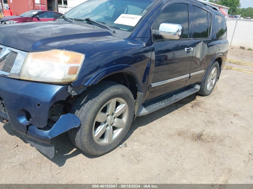 2010 Nissan Armada Platinum VIN: 5N1BA0NF4AN618781 Lot: 40102887