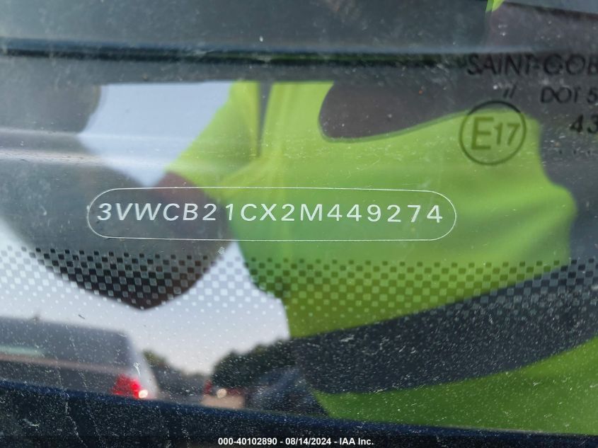 2002 Volkswagen New Beetle Gls VIN: 3VWCB21CX2M449274 Lot: 40102890