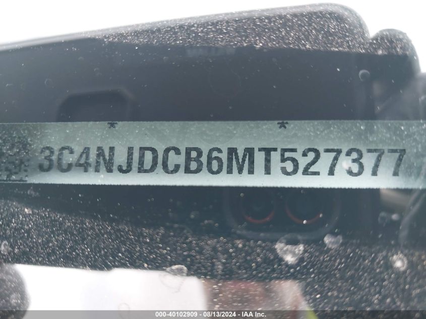 2021 Jeep Compass Limited VIN: 3C4NJDCB6MT527377 Lot: 40102909