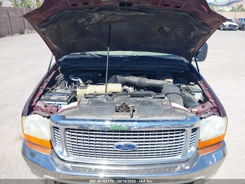 2001 Ford Excursion Limited VIN: 1FMNU43S21EC27687 Lot: 40103170