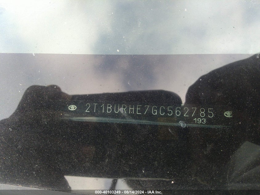 2016 TOYOTA COROLLA L/LE/LE PLS/PRM/S/S PLS - 2T1BURHE7GC562785