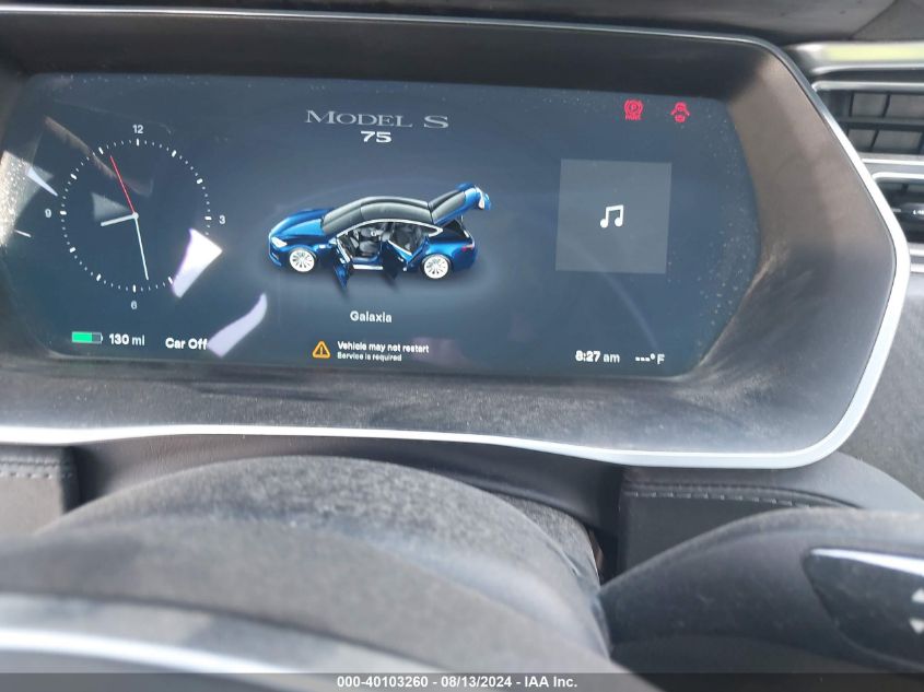 2017 Tesla Model S 60/75 VIN: 5YJSA1E16HF178814 Lot: 40103260