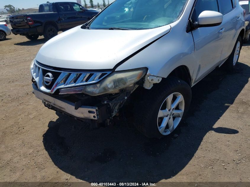 2009 Nissan Murano S VIN: JN8AZ18W49W130550 Lot: 40103443