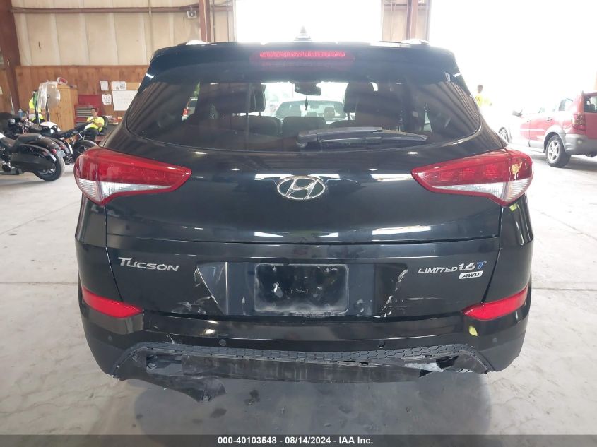 2016 Hyundai Tucson Limited VIN: KM8J3CA24GU024958 Lot: 40103548