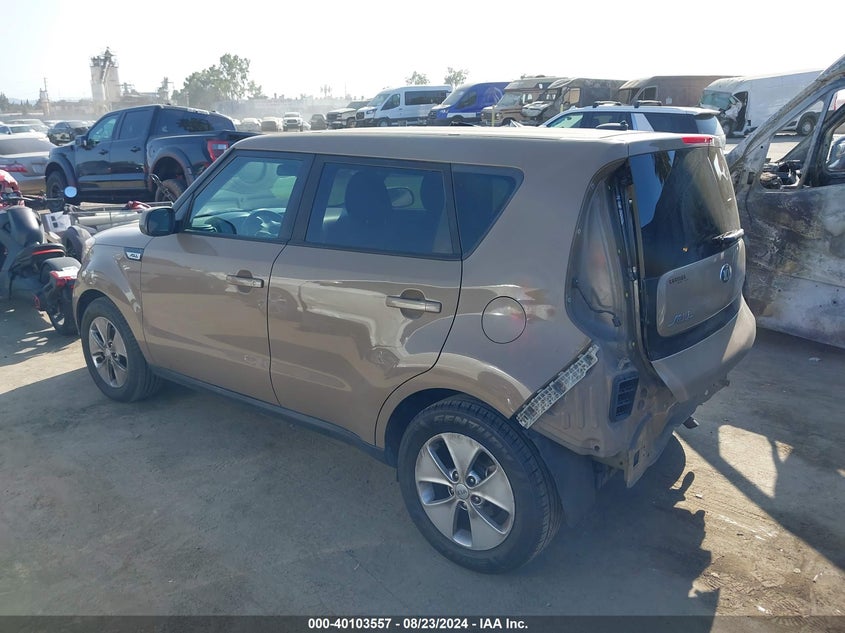 Vin: kndjn2a2xg7290850, lot: 40591223, kia soul 20163