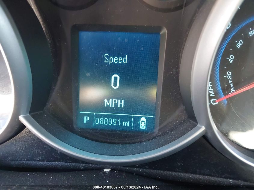 2012 Chevrolet Cruze 1Lt VIN: 1G1PF5SC7C7407397 Lot: 40103667