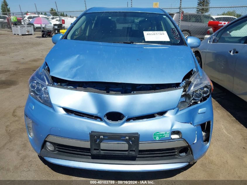 2012 Toyota Prius Plug-In Advanced VIN: JTDKN3DP1C3007383 Lot: 40103789