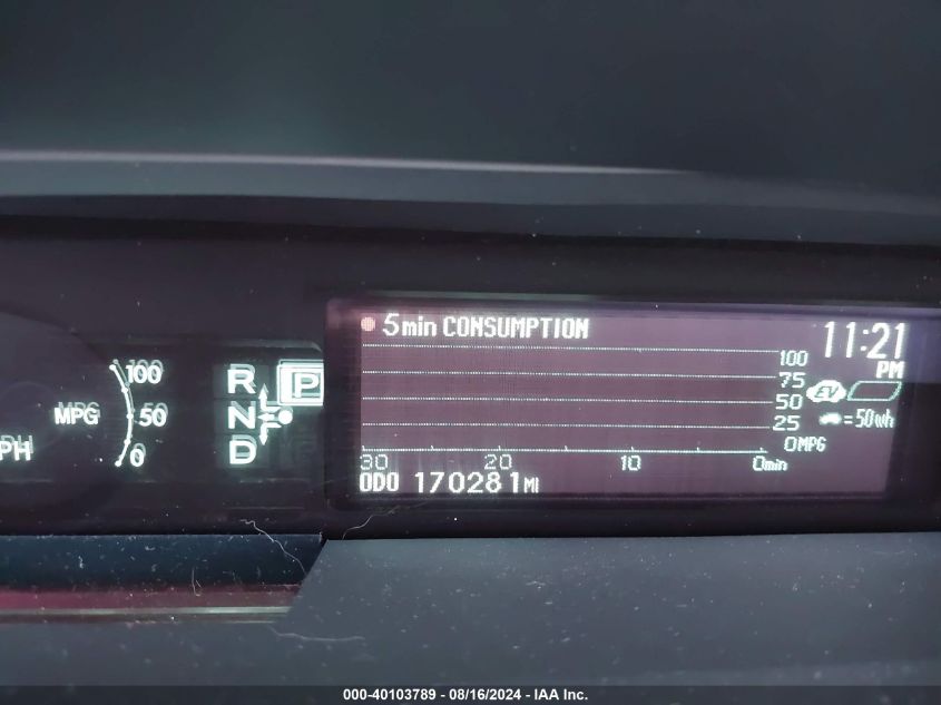 2012 Toyota Prius Plug-In Advanced VIN: JTDKN3DP1C3007383 Lot: 40103789