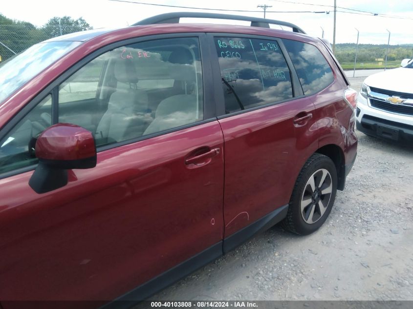 2018 Subaru Forester 2.5I Premium VIN: JF2SJAGC6JH469982 Lot: 40103808