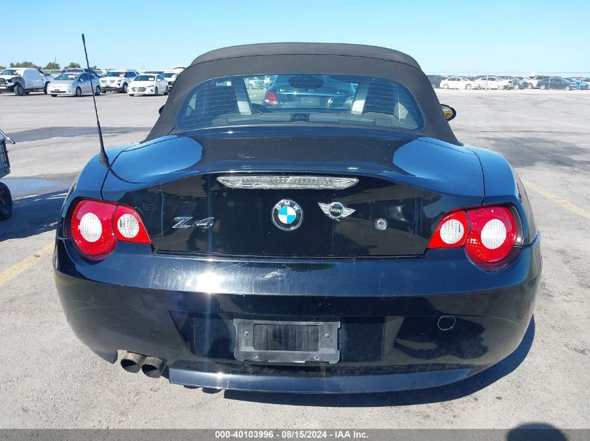 2005 BMW Z4 3.0I VIN: 4USBT53555LU11317 Lot: 40103996