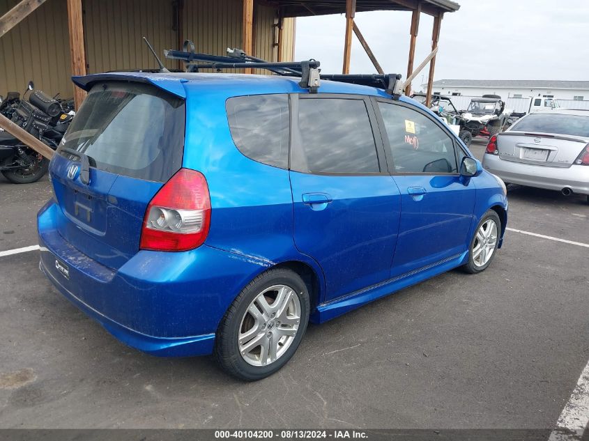 2007 Honda Fit Sport VIN: JHMGD38617S035219 Lot: 40104200