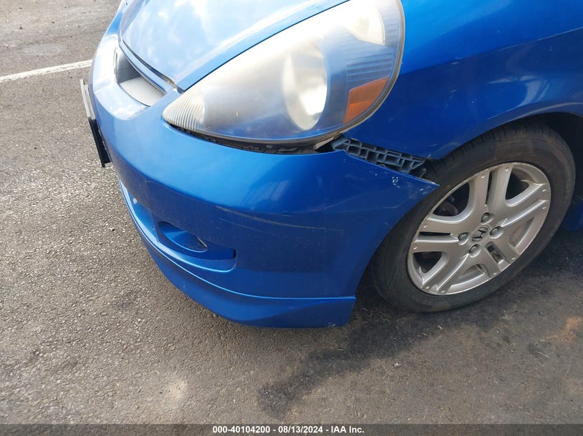 2007 Honda Fit Sport VIN: JHMGD38617S035219 Lot: 40104200