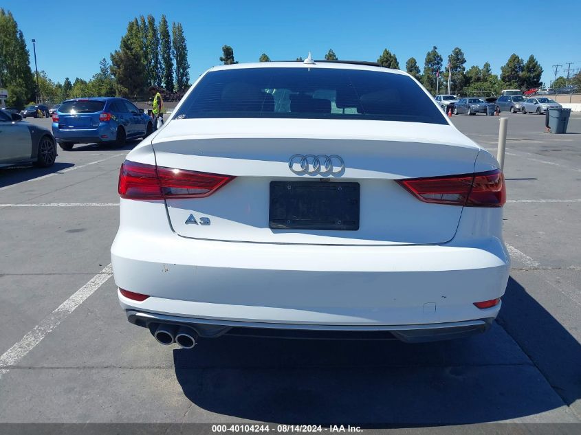 2018 Audi A3 VIN: WAUAUGFF1J1091883 Lot: 40104244