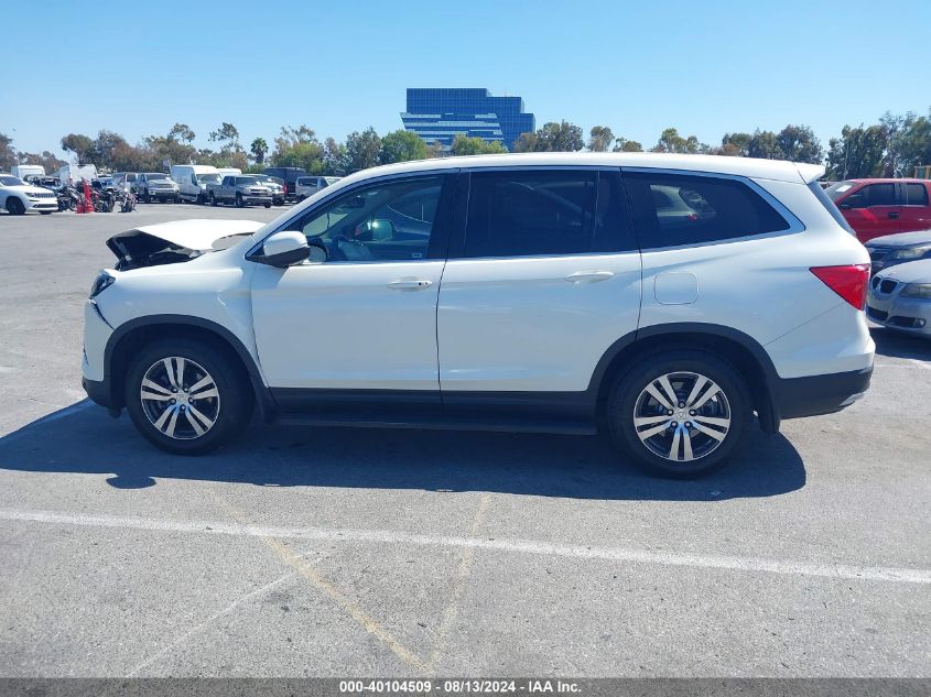 2017 Honda Pilot Ex-L VIN: 5FNYF5H59HB002325 Lot: 40104509