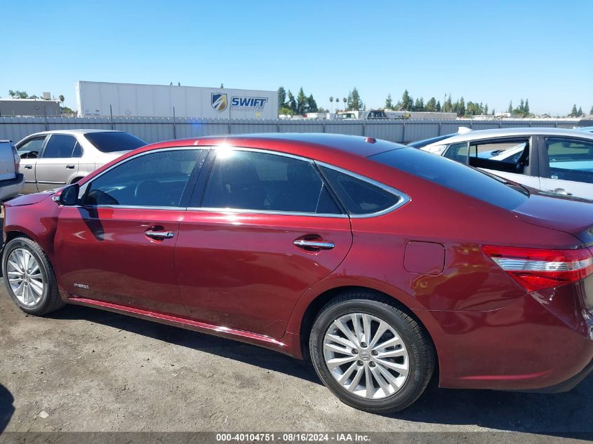 2014 Toyota Avalon Hybrid Xle Premium VIN: 4T1BD1EB4EU029526 Lot: 40104751