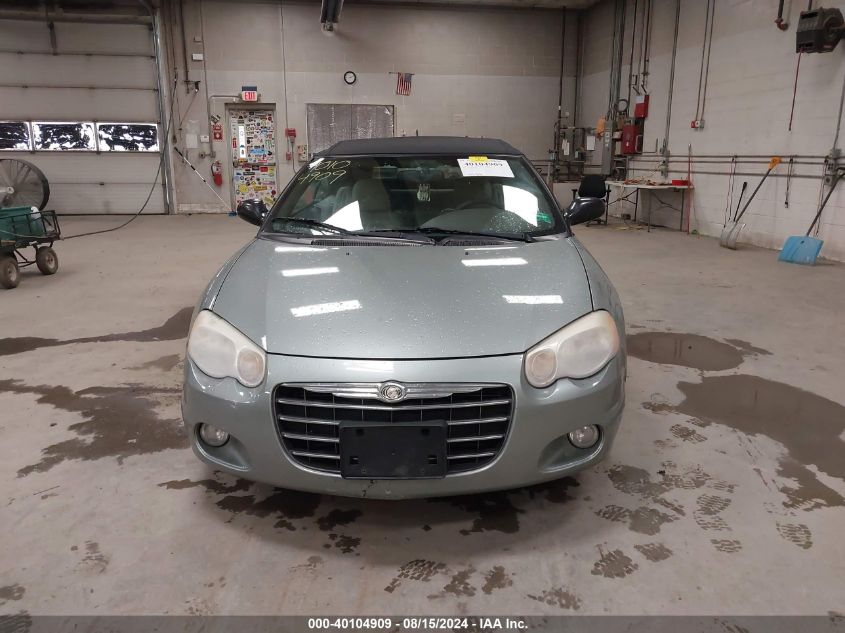 2004 Chrysler Sebring Limited VIN: 1C3EL65RX4N295161 Lot: 40104909