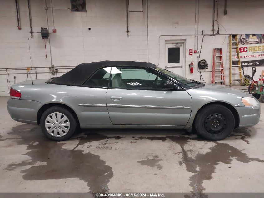 2004 Chrysler Sebring Limited VIN: 1C3EL65RX4N295161 Lot: 40104909