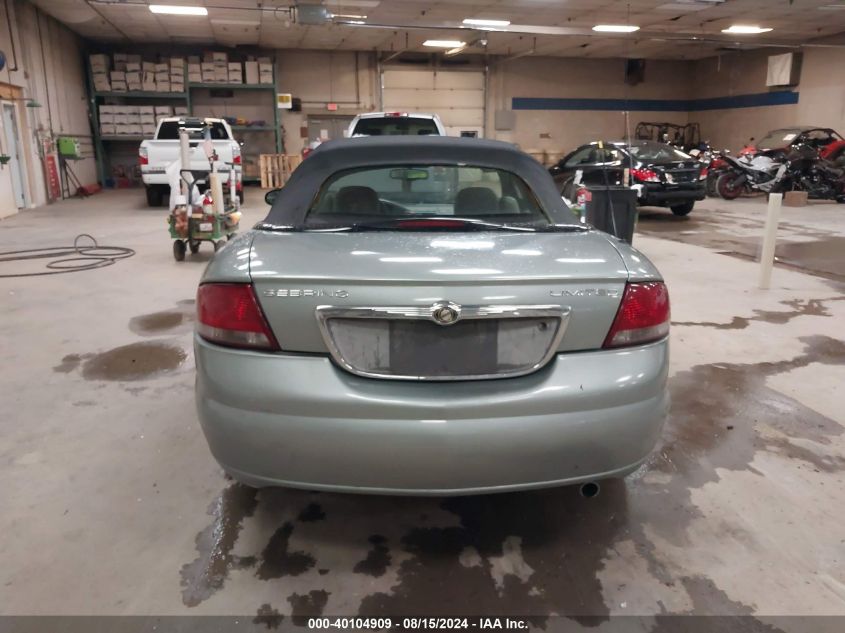 2004 Chrysler Sebring Limited VIN: 1C3EL65RX4N295161 Lot: 40104909