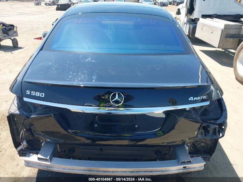 2022 Mercedes-Benz S 580 4Matic VIN: W1K6G7GB5NA125413 Lot: 40104967