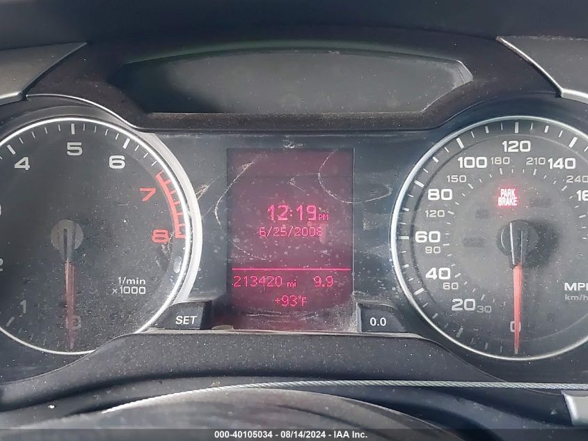 2009 Audi A4 2.0T Premium VIN: WAULF78K29A097927 Lot: 40105034