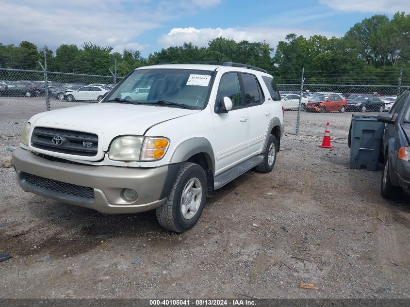 2002 Toyota Sequoia Sr5 V8 VIN: 5TDZT34A42S057532 Lot: 40105041